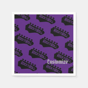 Guardanapo De Papel Rock and Roll Guitar Pattern Napkins