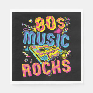 Guardanapo De Papel Rock dos anos 80 Rock 1980 Rock