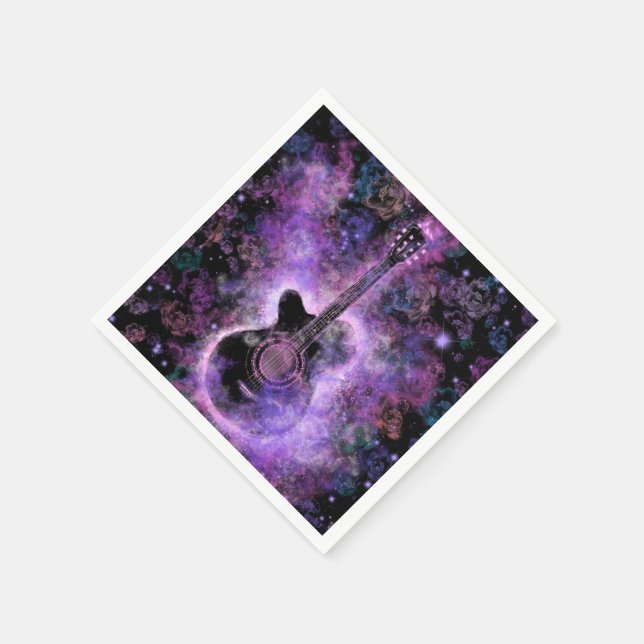 Guardanapo De Papel Rock N Roll Música de Violão Napkins Rock Music (Canto)