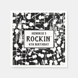 Guardanapo De Papel Rock & Roll Guitar Birthday Party Napkins