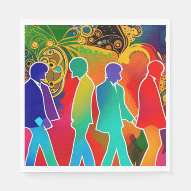 Guardanapo De Papel Rock Stars (Frente)