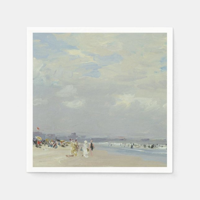 Guardanapo De Papel Rockaway Beach (Nova Iorque) (por E.H. Potthast) (Frente)