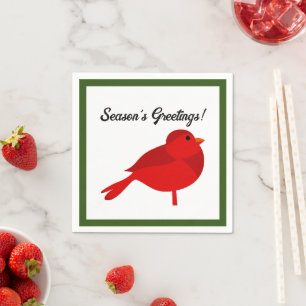 Guardanapo De Papel Rockin' Robin, Cartoon da Natureza do Cardeal Verm
