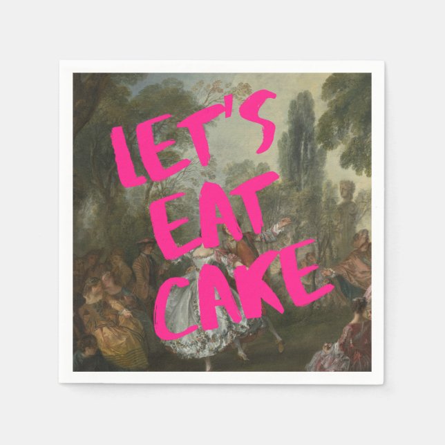 Guardanapo De Papel Rococo - Festa de aniversário Marie Antionette - C (Frente)