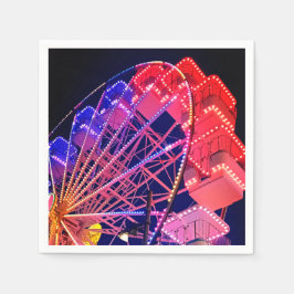 Guardanapo De Papel Roda-férris vermelha e azul