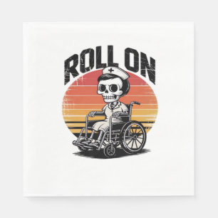 Guardanapo De Papel Roll On Skeleton Nurse - Dark Humor Healthcare Vib