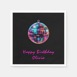 Guardanapo De Papel Roller Skling Party Girls Neon Glow Birthday