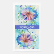 rolo rosa azul, aquarela