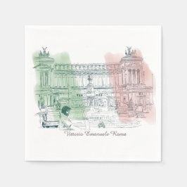 Guardanapo De Papel Roma Itália Victor Emmanuel Building Caneta and In