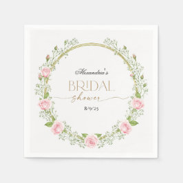 Guardanapo De Papel Romance Corada: Rosas Rosa & Resedá