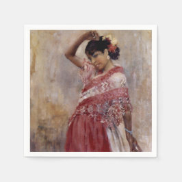 Guardanapo De Papel Romani Gypsy Woman Dancing (por Albert Edelsense)