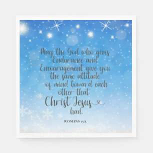 Guardanapo De Papel Romanos 15:5 Papel Verso Bíblia Nápoles