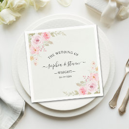 Guardanapo De Papel Romantic Blush Rose Wedding