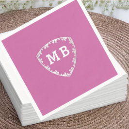 Guardanapo De Papel Romantic Custom initials monogram anniversary 