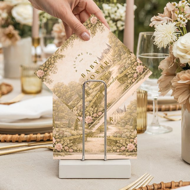 Guardanapo De Papel Romantic Garden Estate Path Baby Shower (Criador carregado)