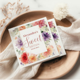 Guardanapo De Papel Romantic Garden Florals Sweet Sixteen