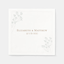Guardanapo De Papel Romantic Greenery Wedding