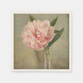 Guardanapo De Papel Romantic soft pink peony in vase