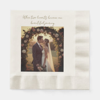 Guardanapo De Papel Romantic Wedding Photo Keepsake Paper Napkin