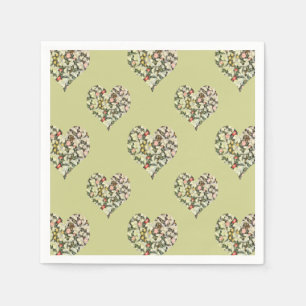 Guardanapo De Papel Romântica Corações Vintage Floral