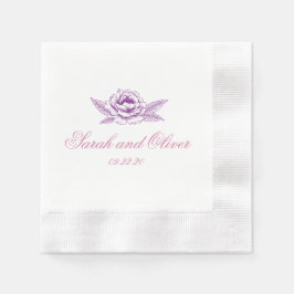 Guardanapo De Papel Romântica Purpl Pur Wedding Floral