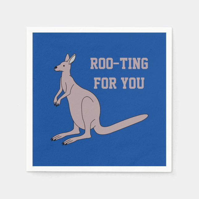 Guardanapo De Papel Roo Para Você Bonita Aussie Funny Kangaroo Pun (Frente)