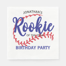 Guardanapo De Papel Rookie of the Year 1st Bday Baseball