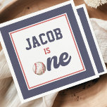 Guardanapo De Papel Rookie of the Year Baseball 1st Birthday<br><div class="desc">Complete your party setup with these Rookie of the Year first birthday napkins! Featuring a classic red and blue baseball design, these napkins add a fun and coordinated touch to your little slugger’s celebration. Perfect for serving cake, snacks, and drinks, they’re a must-have for a clean and stylish 1st birthday...</div>