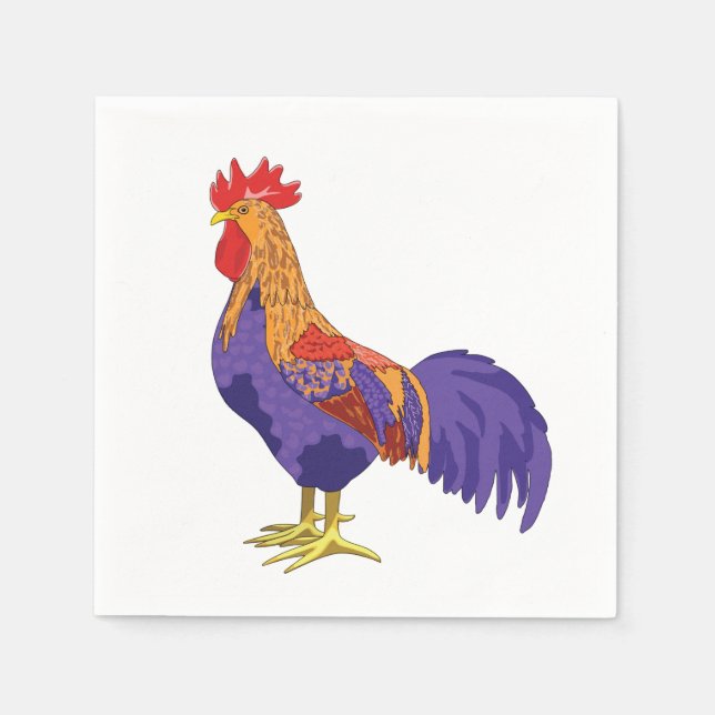 Guardanapo De Papel Rooster Cocktail Napkins (Frente)