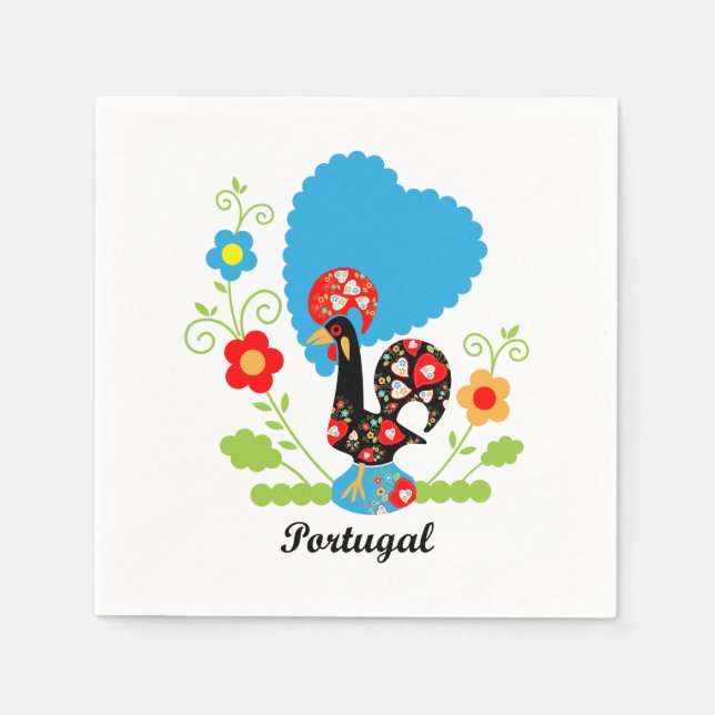 Guardanapo De Papel Rooster Português (Frente)