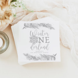 Guardanapo De Papel RORY Silver Winter OnderLand Party - primeiro aniv