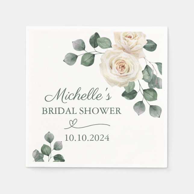 Guardanapo De Papel Rosa branca e verde (Frente)