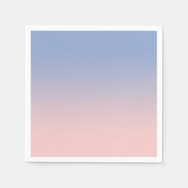 Guardanapo De Papel Rosa claro para Papel Coquetel de Ombre Azul Nápol (Frente)
