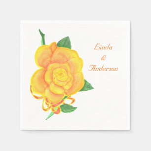 Guardanapo De Papel Rosa de Laranja Amarelo, Fita, Nomes Nápoles