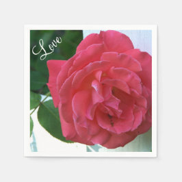 Guardanapo De Papel Rosa do Coral Garden