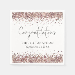 Guardanapo De Papel Rosa Dourado Casamento de Parabéns de Literatura