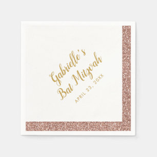 Guardanapo De Papel Rosa Dourado, cor-de-rosa, stripe Garota, partido