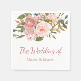 Guardanapo De Papel Rosa Dourado e Escamoteador Casamento Napkin