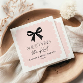 Guardanapo De Papel Rosa Ela está amarrando o Chá de panela do conheci