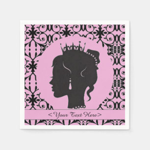 Guardanapo De Papel Rosa elegante princesa personalizada Partido