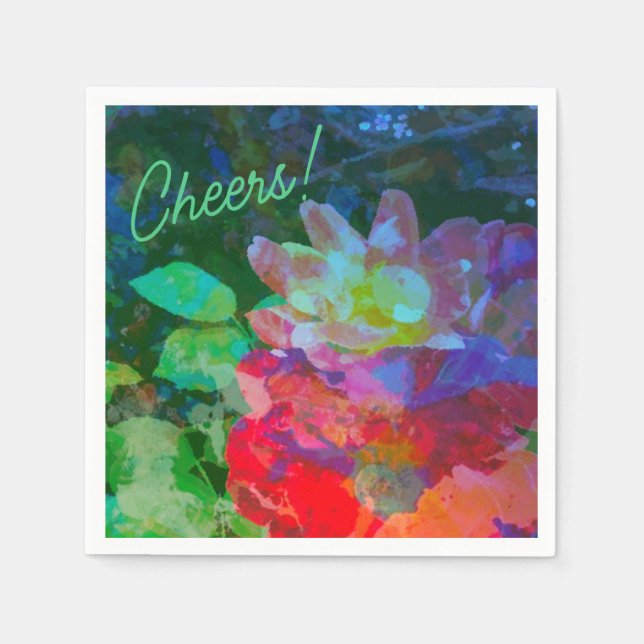 Guardanapo De Papel Rosa Garden (Frente)