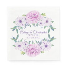 Rosa Lilás Lavanda Floral Branco Casamento Persona