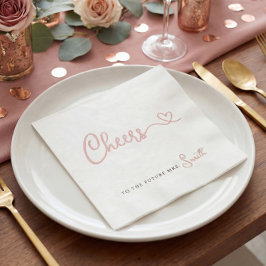 Guardanapo De Papel Rosa minimalista aplaude o futuro, Sra.