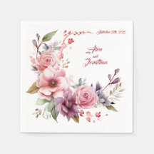 Rosa Napkins personalizado