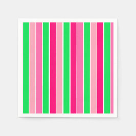 Guardanapo De Papel Rosa Negrito e Faixa Verde