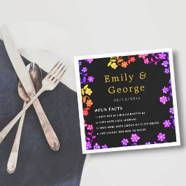 Guardanapo De Papel Rosa Neon Colors Moderno Casamento Floral