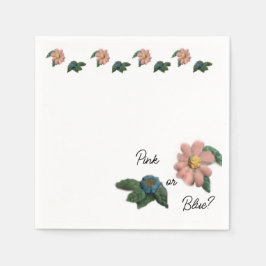 Guardanapo De Papel Rosa ou Azul? Gênero Revelar Chá de fraldas Napkin