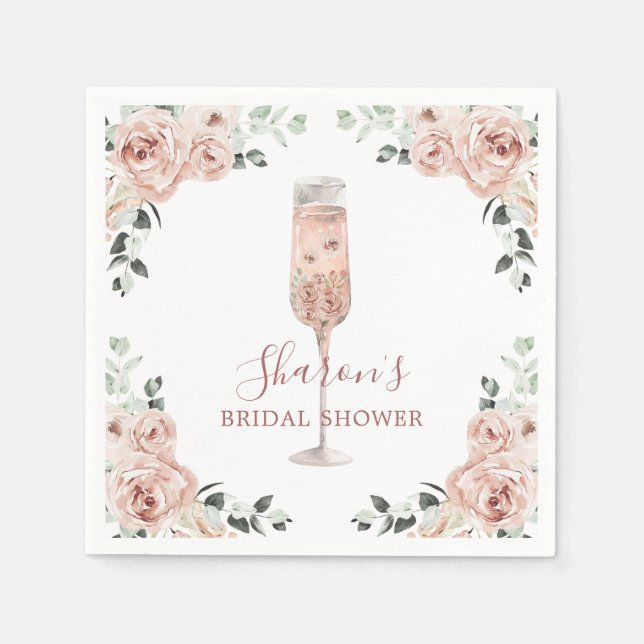 Guardanapo de Papel Rosa Poeira Rosa Pétalas e Pro (Frente)