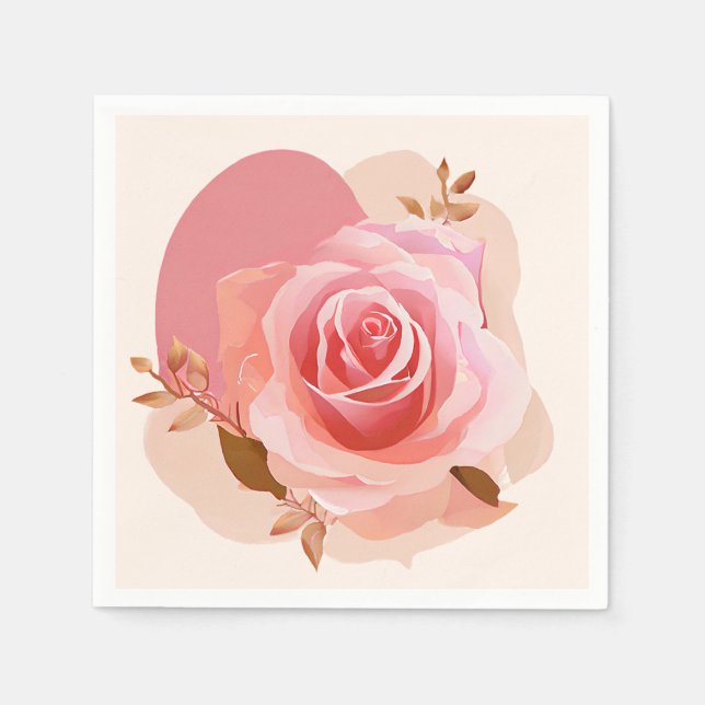 Guardanapo De Papel Rosa Rosa Dusty (Frente)