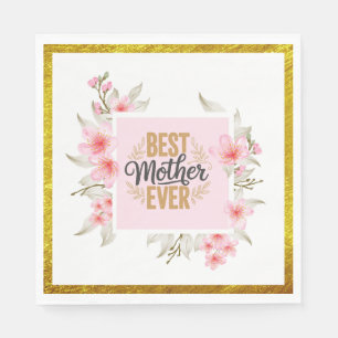 Guardanapo De Papel Rosa Rosa Mãe Dia das Mães Eu Melhor Mãe de Todos